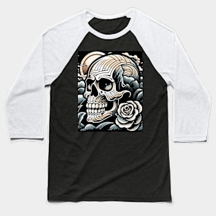 Skull- Full Tattoo Design 2 Baseball T-Shirt